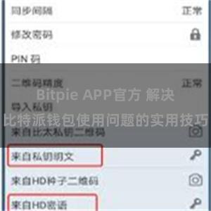 Bitpie APP官方 解决比特派钱包使用问题的实用技巧