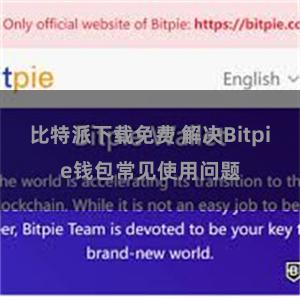 比特派下载免费 解决Bitpie钱包常见使用问题