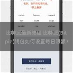 比特派最新教程 比特派(Bitpie)钱包如何设置每日限额？