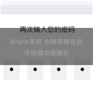 Bitpie系统 比特派钱包的冷存储功能解析