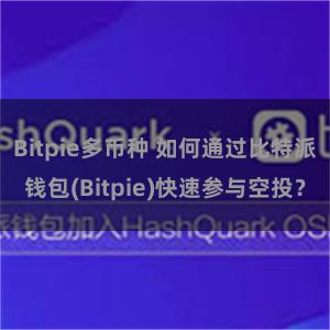 Bitpie多币种 如何通过比特派钱包(Bitpie)快速参与空投？