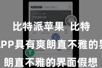 比特派苹果  比特派安卓APP具有爽朗直不雅的界面假想