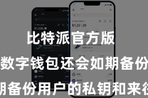 比特派官方版  比特币数字钱包还会如期备份用户的私钥和来往记载