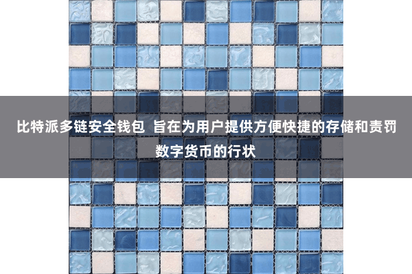 比特派多链安全钱包  旨在为用户提供方便快捷的存储和责罚数字货币的行状